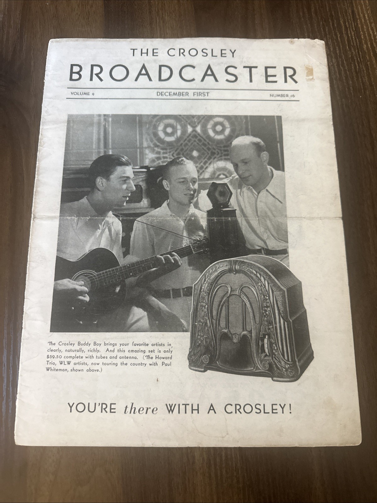 1930 December 1 The Crosley Broadcaster Radio Newsletter Paper Ephemera
