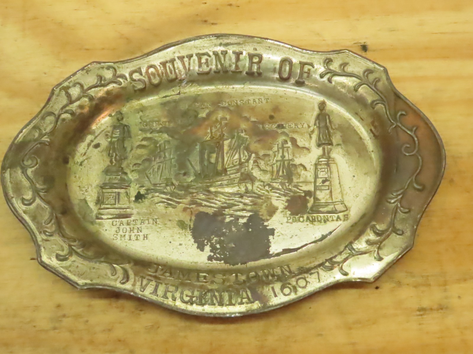 Vintage Jamestown Virginia Souvenir Metal Dish Ashtray – Virginia Memorabilia
