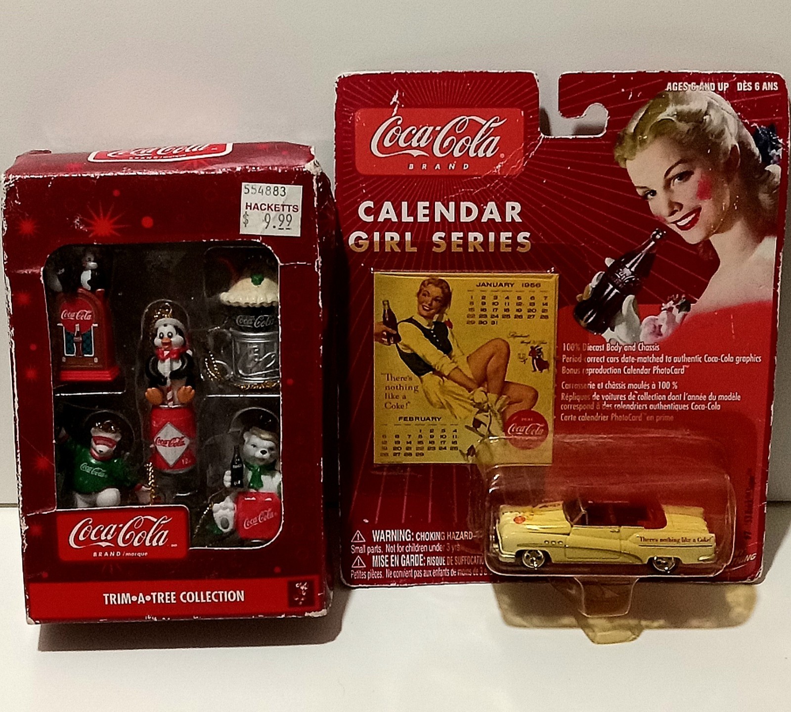 Coca Cola Collectibles Die Cast Car & Christmas Ornaments Factory Sealed