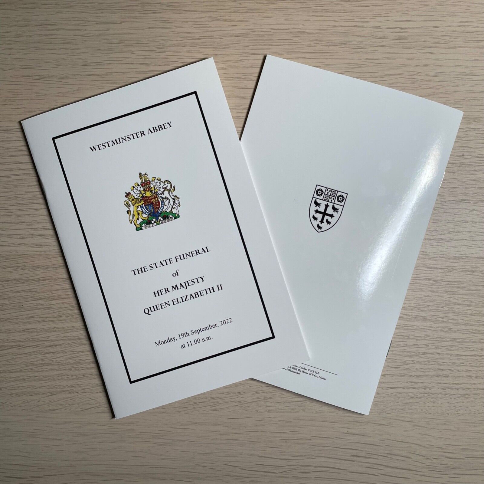 Official Queen Elizabeth II Funeral Order of Service 2022 Booklet