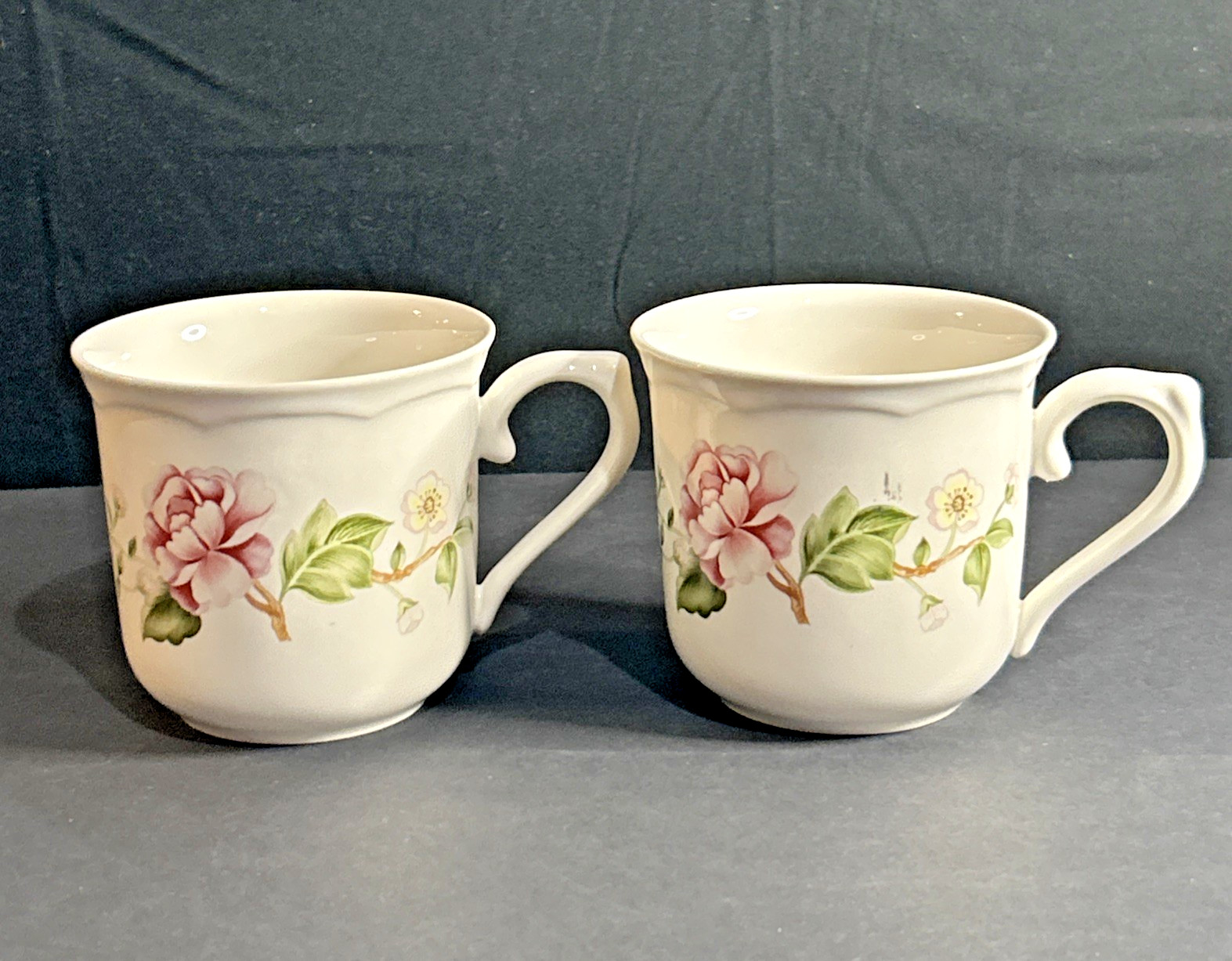 Lenox Melanie Lantana 3” Flat Cups REPLACEMENT Set Of 2  Excellent