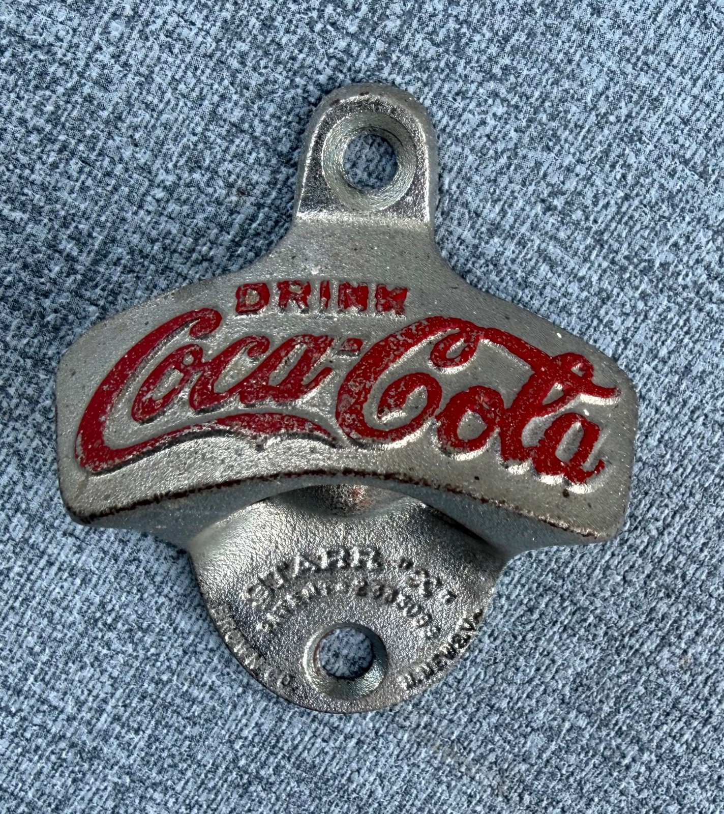 Vintage Star X Coca-Cola Wall Mount Bottle Opener Classic Style ~ Brown Co