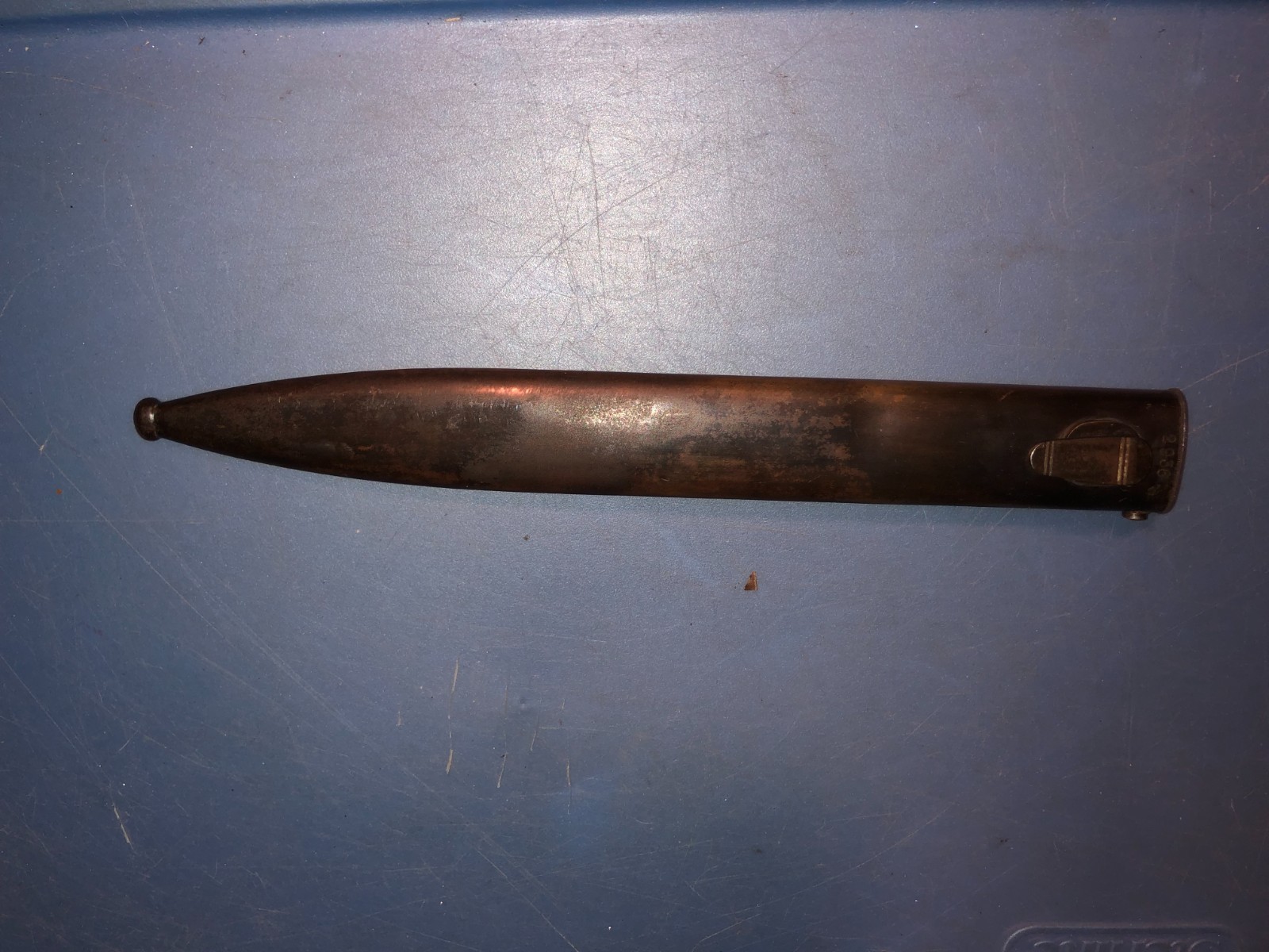 World War II German Army F. HERDER K98 Bayonet Scabbard Dated 1939