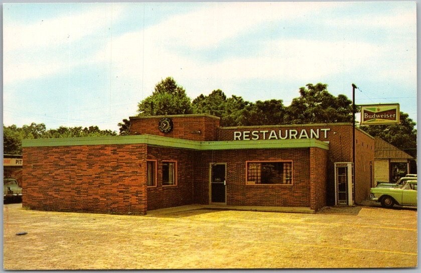 c1950s ALBANY, Georgia Postcard DICK'S RESTAURANT Oglethorpe Ave. Chrome -Unused