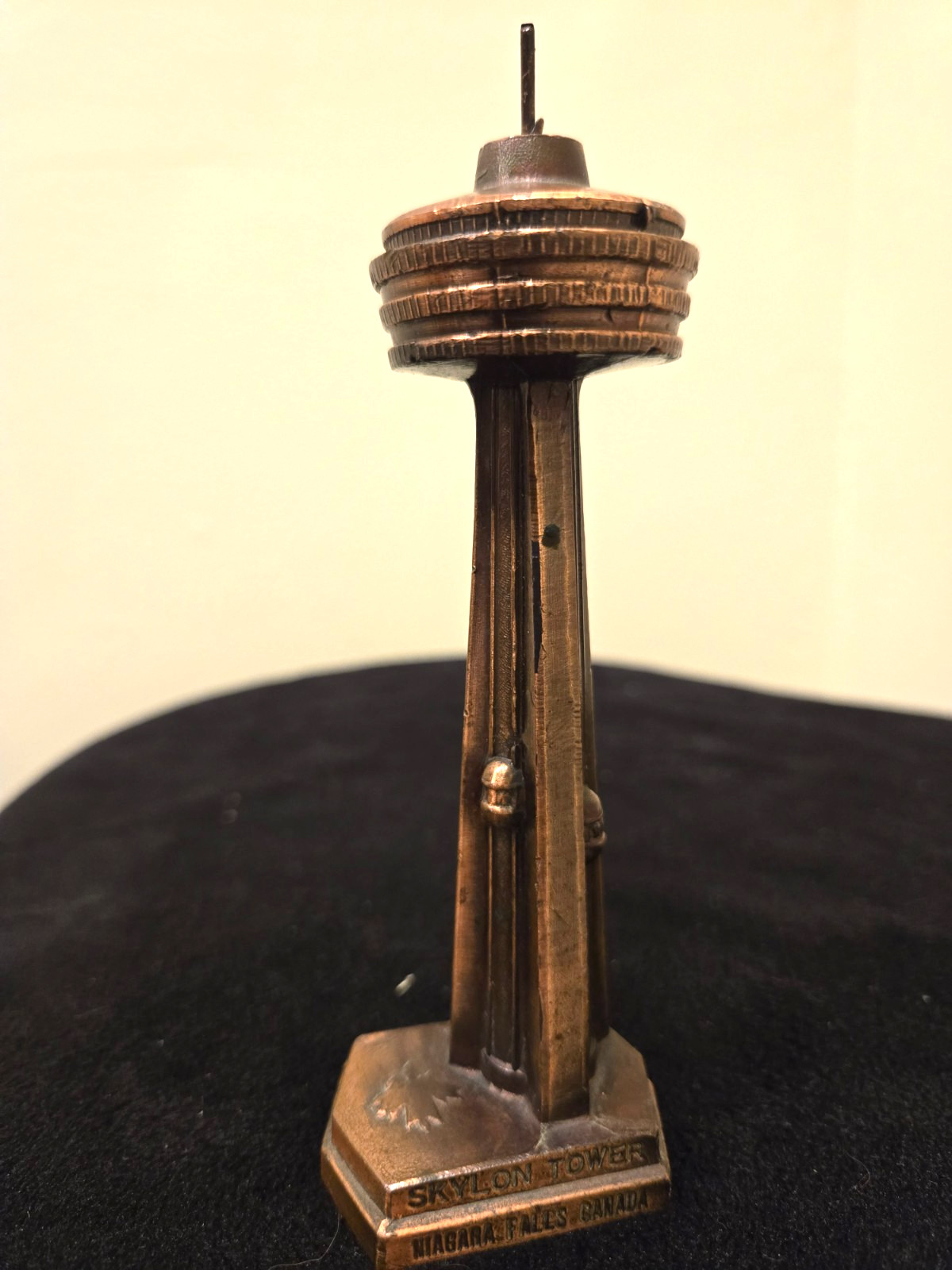 Solid Bronze Skylon Tower metal souvenir building Niagara Falls Observatory Rare