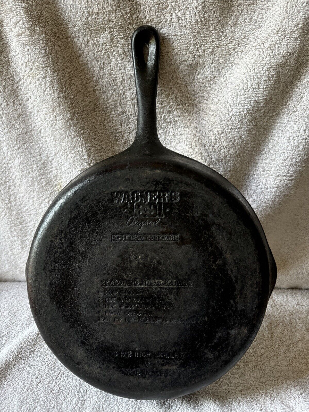Wagners 1891 Cast Iron Skillet Fry Pan Cookware 10 1/2
