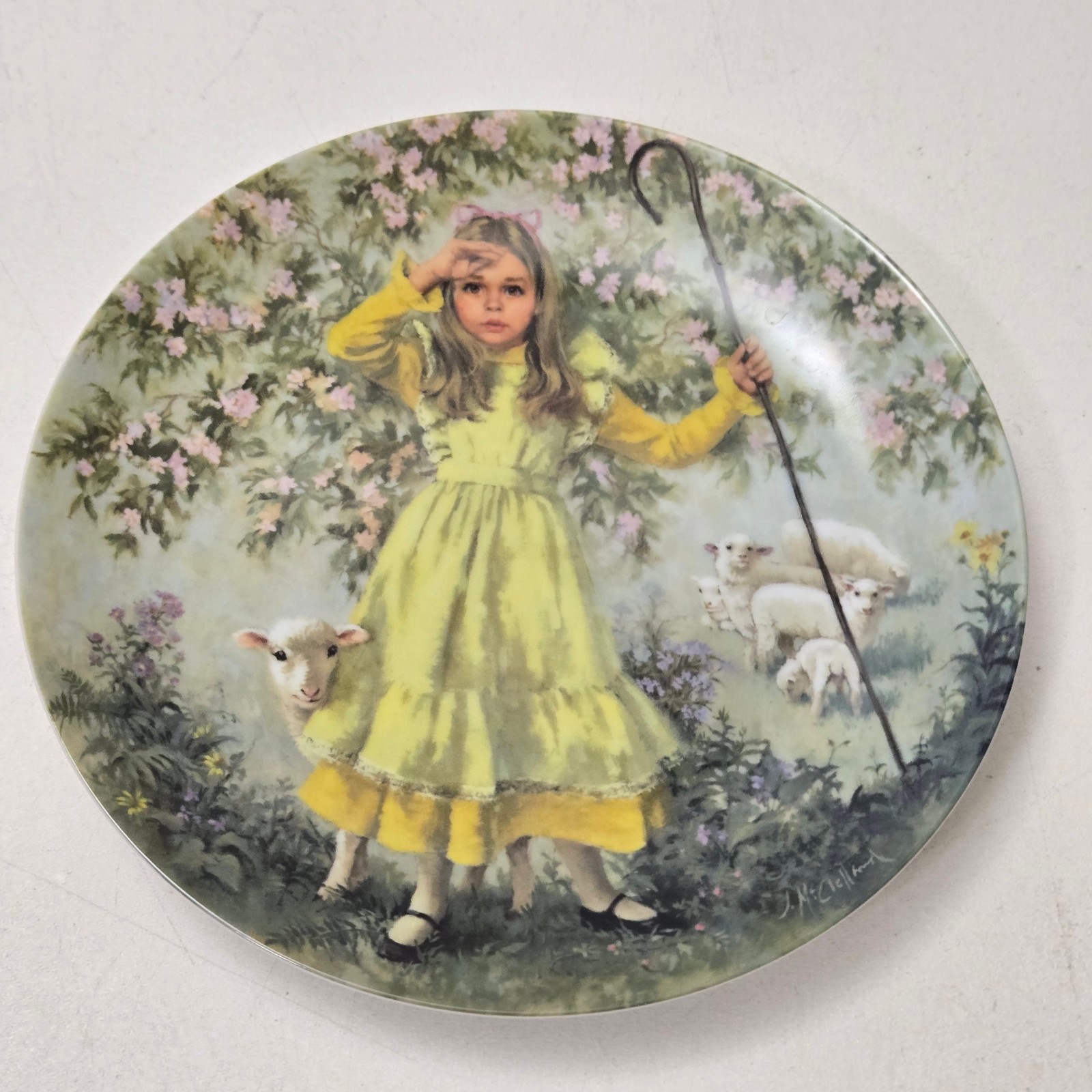 1983 “Little Bo Peep” Collector Plate 5th In Mother Goose by John McClelland