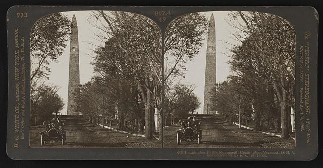 Photo:Bennington Vermont 1909 Bennington Battle Monument Stereograph