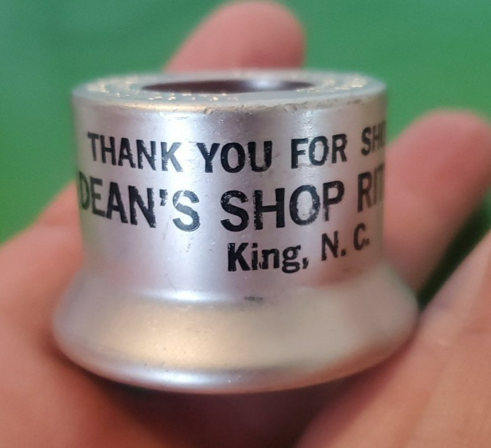 VTG 1960s Dean’s Shop-Rite King NC Fizz-Whiz Bottle Cap Soda Saver Silver USA