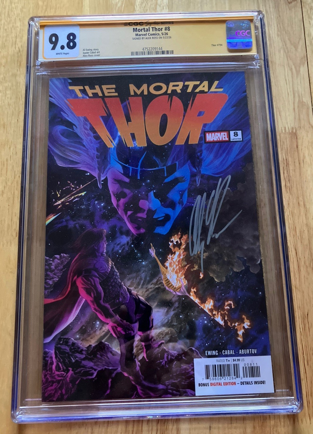 Mortal Thor #8 (2026) - CGC SS 9.8 - Alex Ross signed Cover 