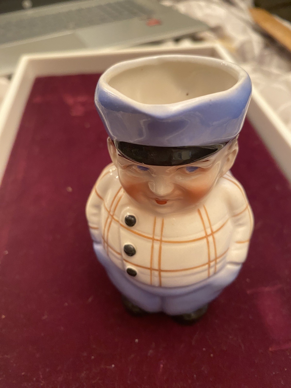 Czecho-Slovakia 4 1/4” Toby Jug Pitcher Creamer