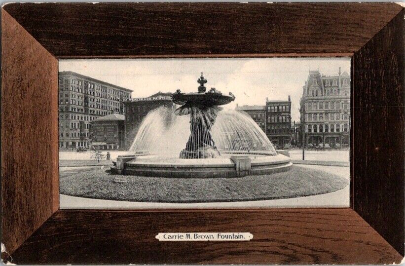 Postcard Carrie M. Brown Memorial Fountain Providence RI Rhode Island 1908 J-033