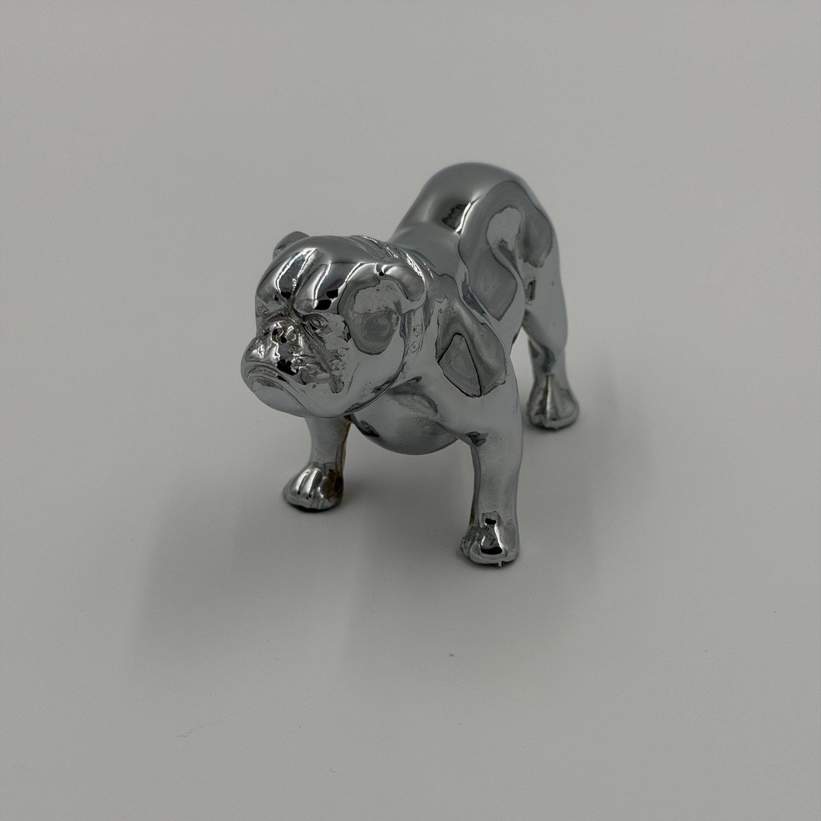 Vintage Mack the English Bulldog Gm Institute Pewter Polished Silver RARE