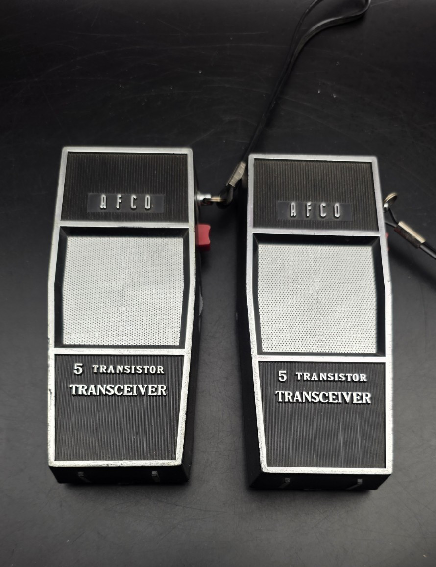 VINTAGE AFCO 5 Transistor Transceiver Radio Model WT5-A **Tested Work** Lot (2)
