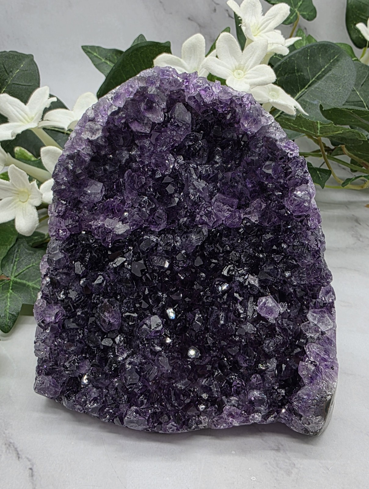 Uruguay Amethyst Cathedral Deep Purple Druzy Crystal Cluster 2 lb 14 oz