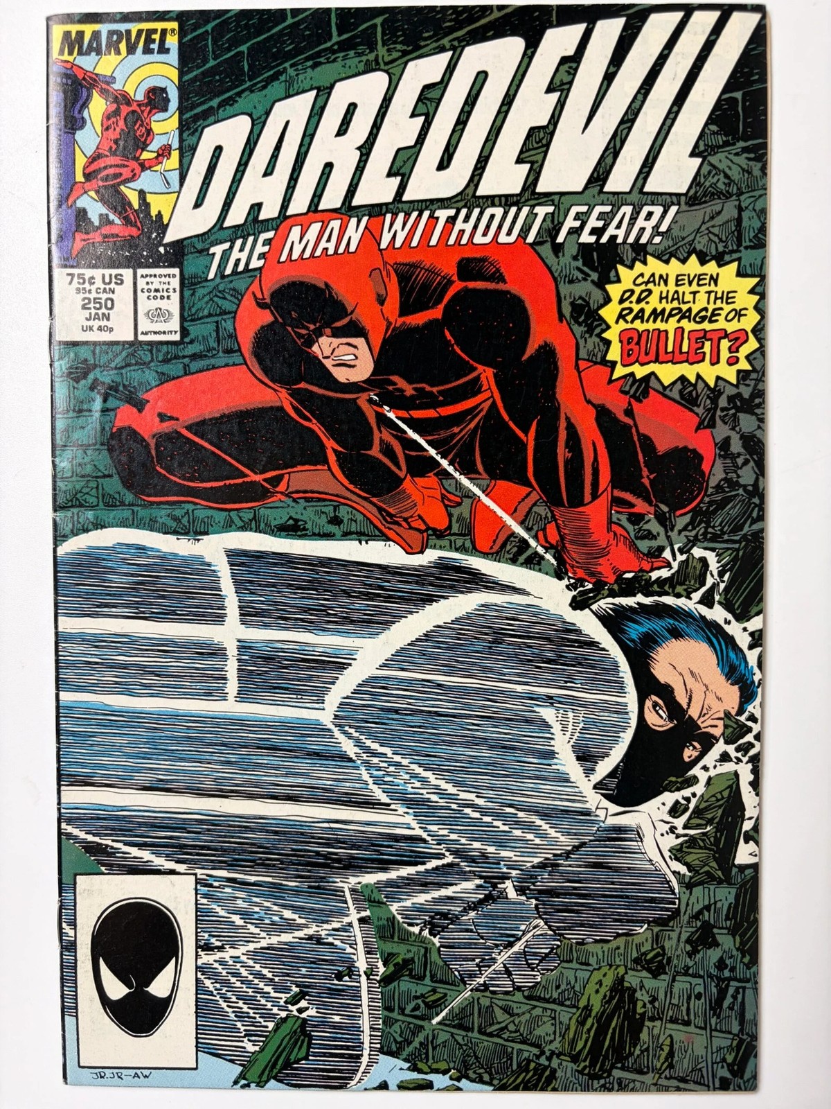Daredevil #250 (1988) 1st app. Bullet in 9.0 Very Fine/Near Mint -Unlimited S...