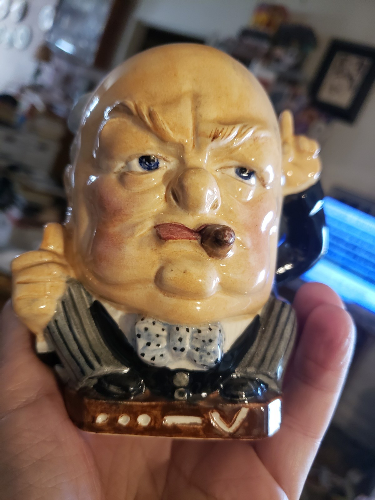 Winston Churchill Burleigh Ware Toby Jug U.K. Vintage 1960\'s Approximately 51/2\