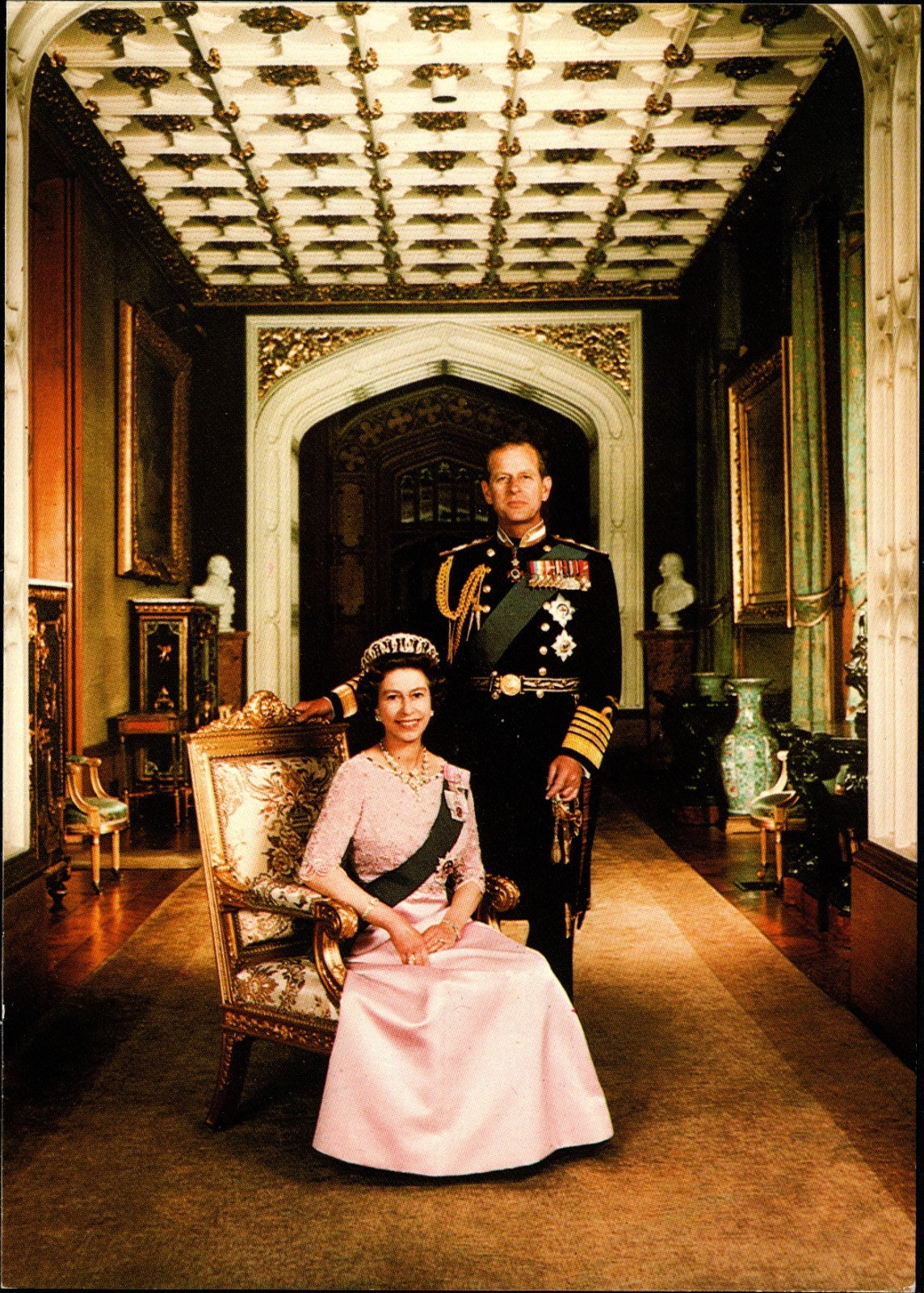 HM The Queen (Elizabeth II) and HRH Duke of Edinburgh (Philip) Continental PC