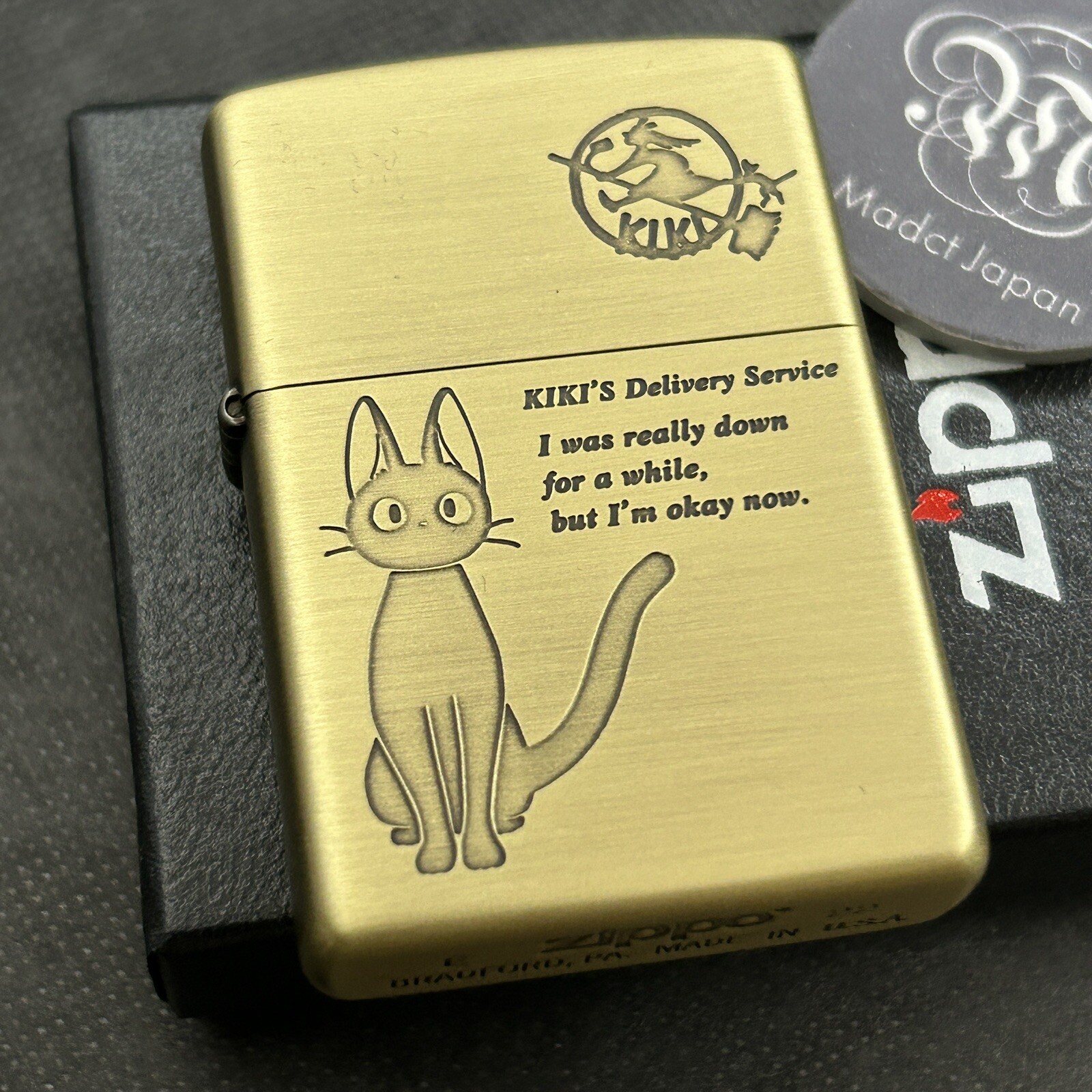 Zippo Kiki\'s Delivery Service Black Cat Jiji Studio Ghibli Hayao Miyazaki