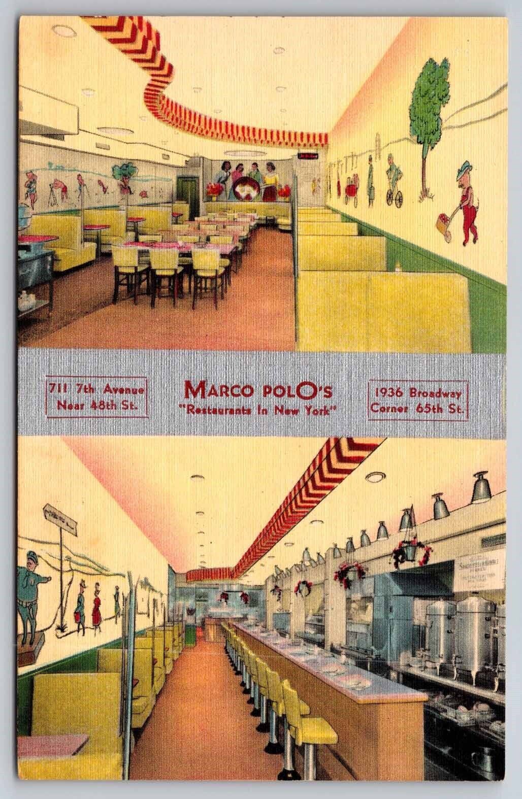 eStampsNet - Marco Polo's Restaurants in New York Postcard