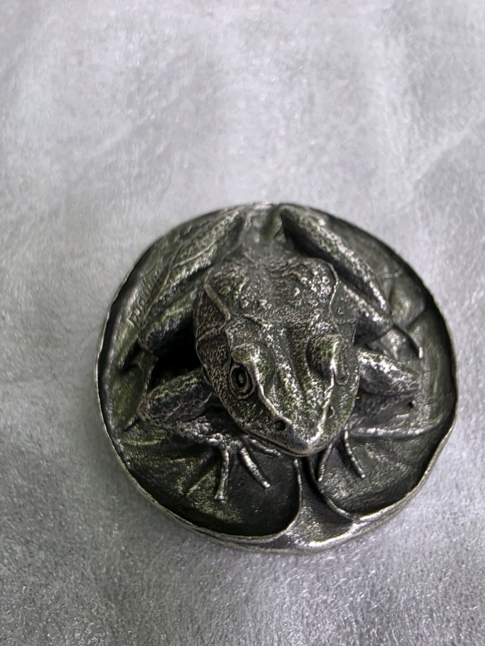 Vintage Royal Selangor Pewter Frog Silver-toned Figurine Boxed 1996 Vintage Royal Selangor Pewter Frog Silver-toned Figurine Boxed 1996