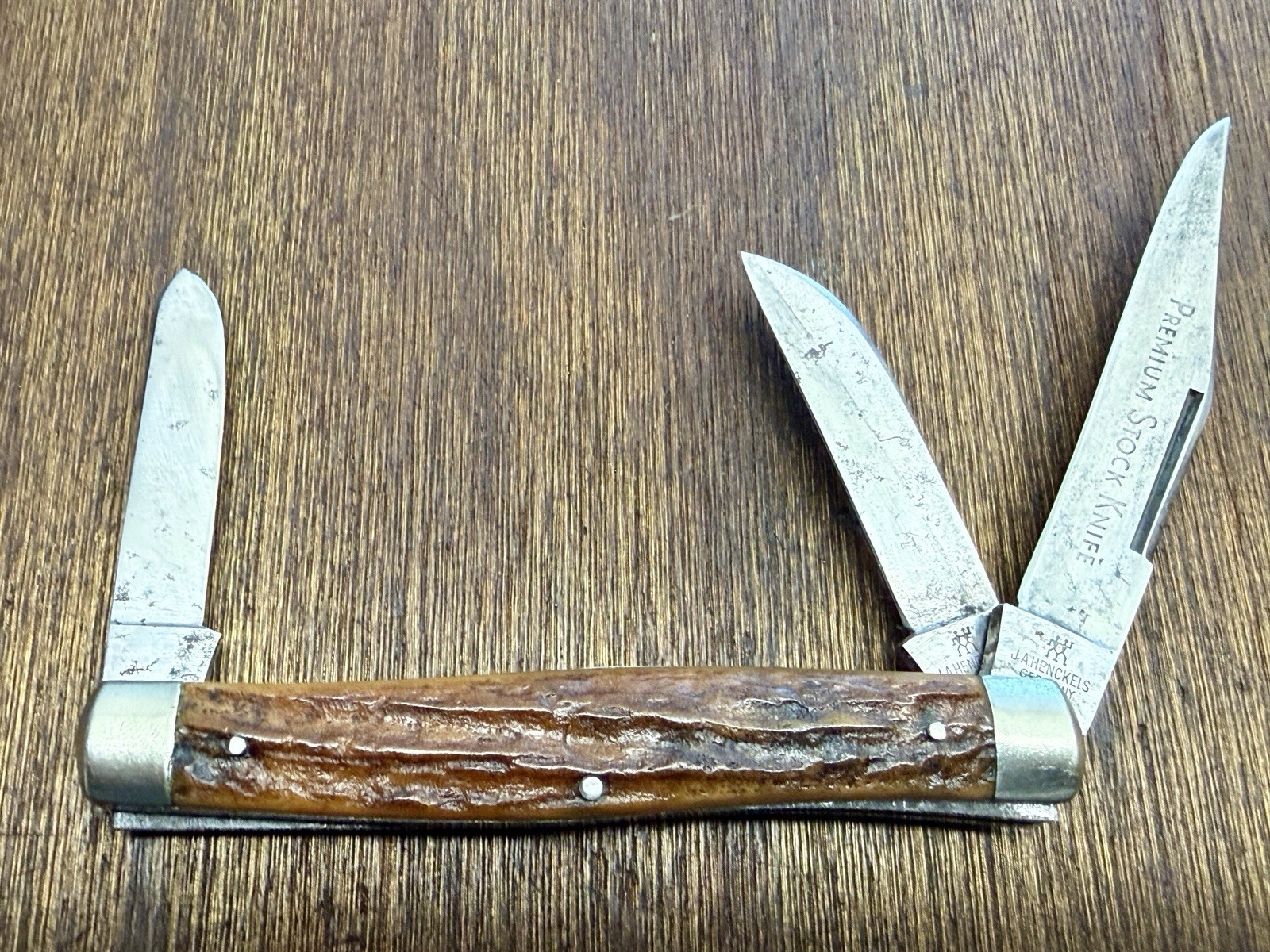 JA Henckels 190 Pocket Knife With Stag Handles.