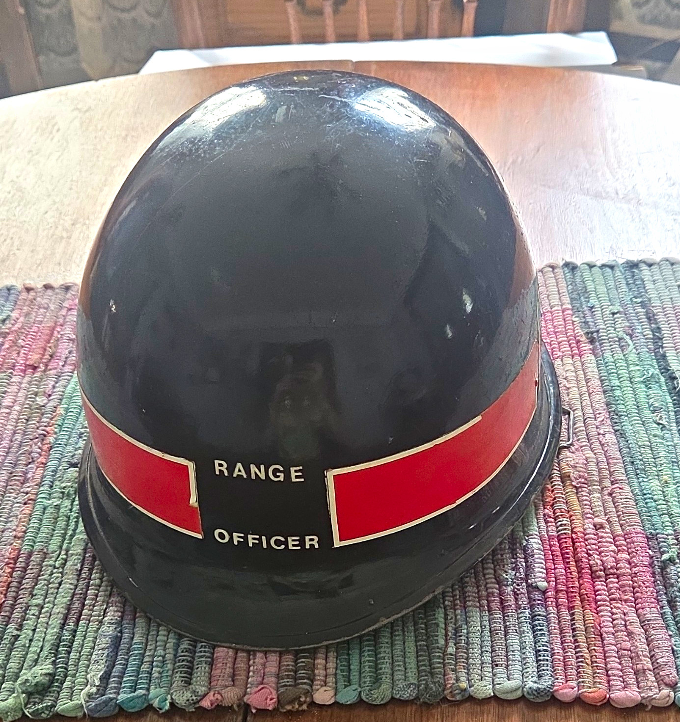 Vietnam Era US Army M1 Helmet Liner Painted 172nd Infantry Brigade Range Officer Vietnam Era US Army M1 Helmet Liner Painted 172nd Infantry Brigade Range Officer