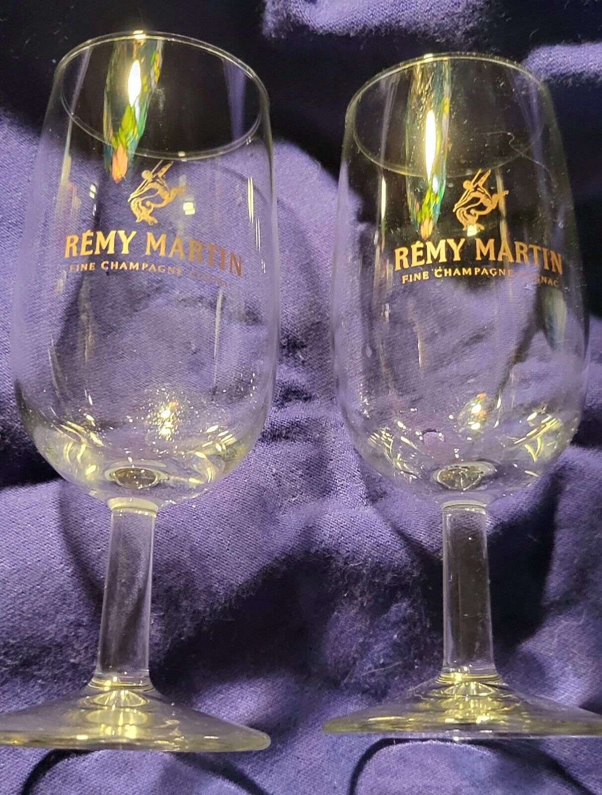 REMY MARTIN Brand 2Champagne GLASSES Vintage Unused