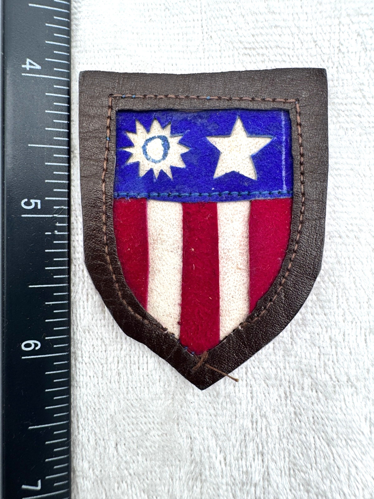 WW2 - WWII US ARMY USAAF CBI - CHINA BURMA INDIUA LEATHER SHIRT PATCH