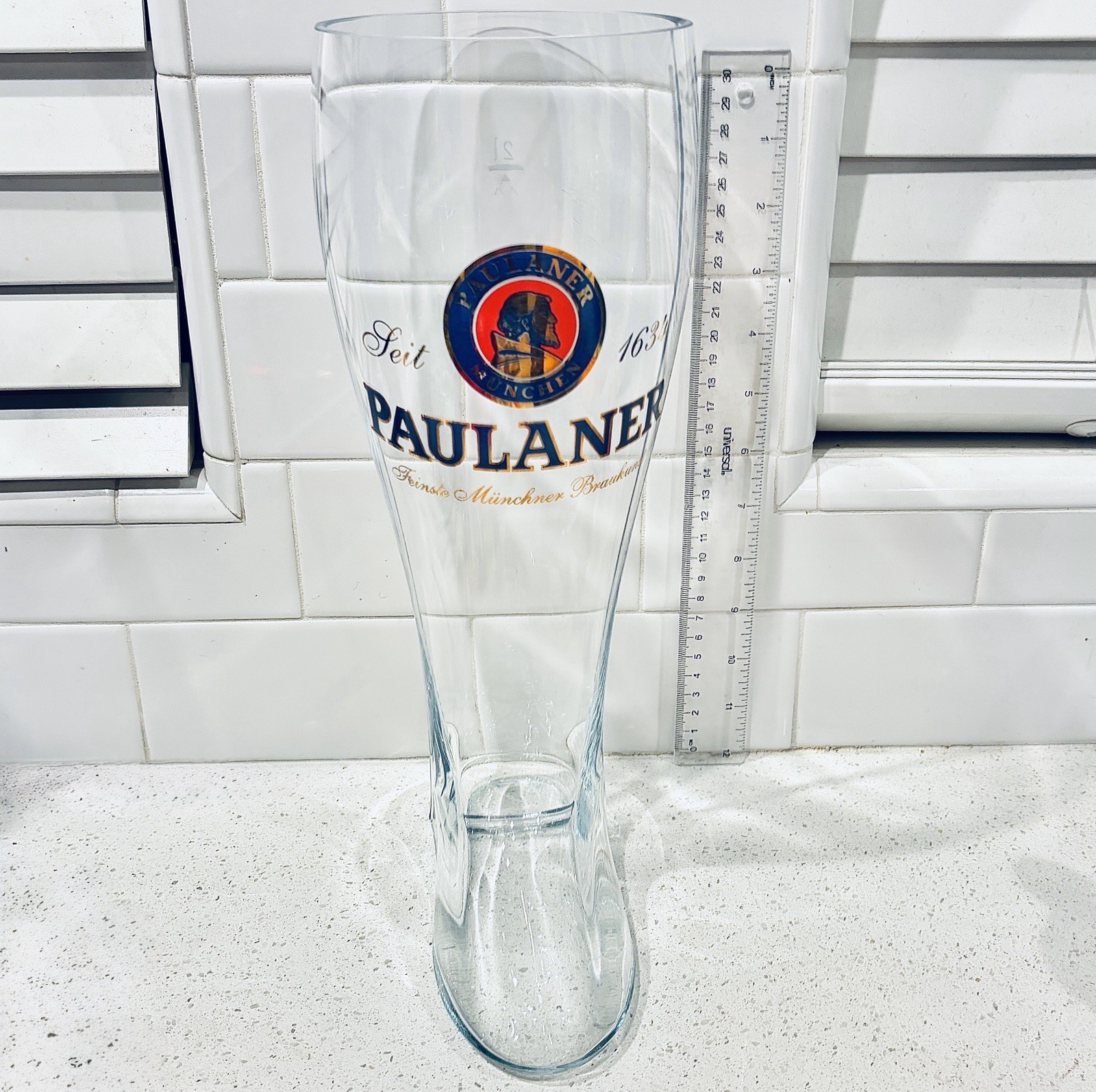 VTG Paulaner München 2L Boot shape Beer Mug German RARE 12.5” Octoberfest VTG Paulaner München 2L Boot shape Beer Mug German RARE 12.5” Octoberfest