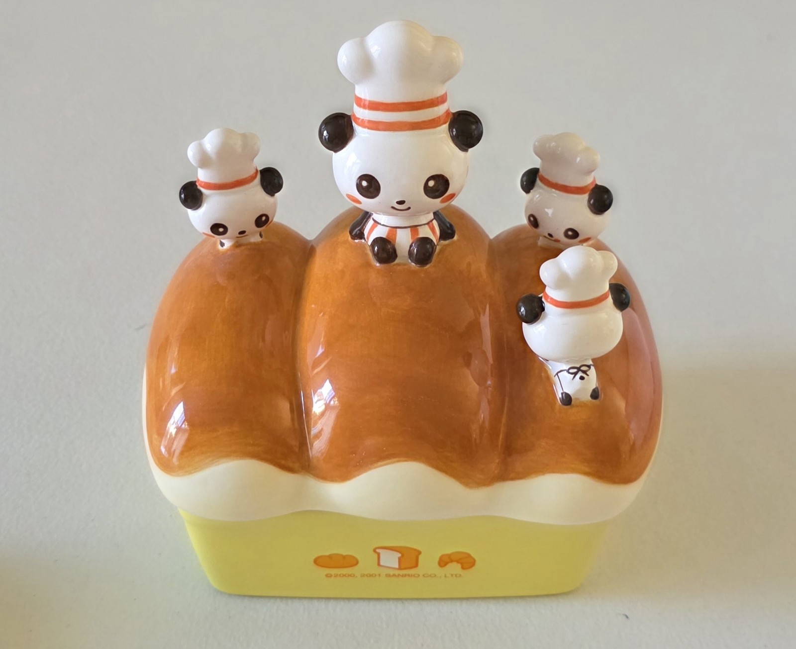 Vintage Y2K 2001 Sanrio Choco Panda Ceramic Trinket Box NEW TOKYO ONLY