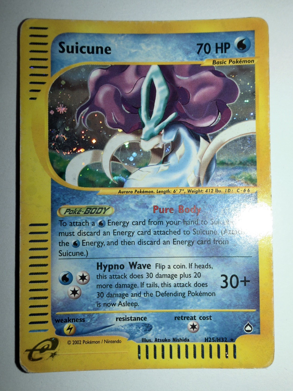 The Pokemon Company Suicune H25/H32 Aquapolis Holo Rare EN 2002 70 HP