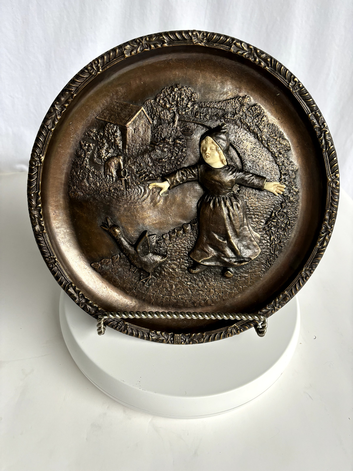 UNCERTAIN BEGINNING Bronze Alloy INCOLAY VTG Plate ❤️