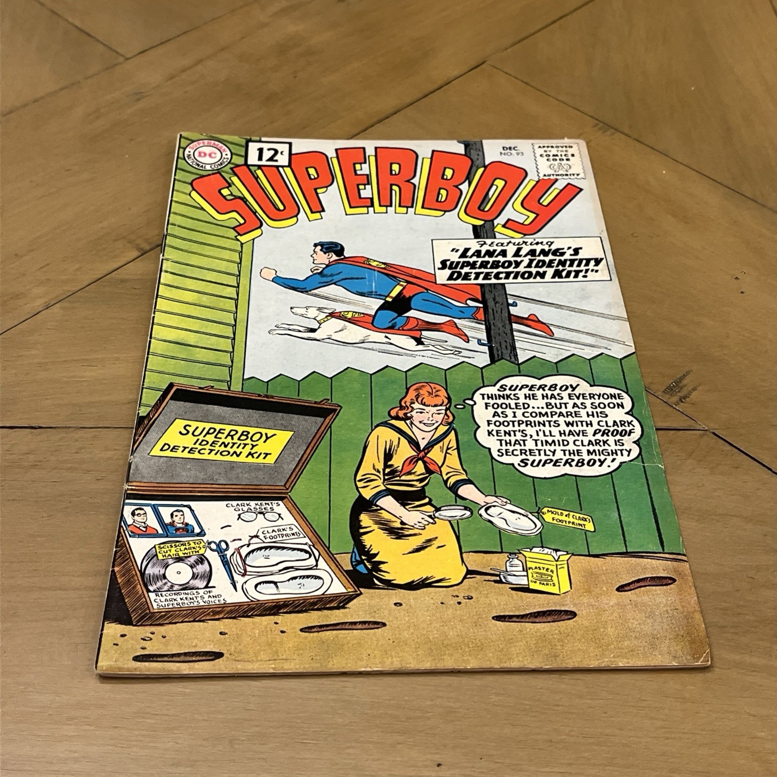 Superboy #93 Silver Age Superhero Vintage DC Comic 1961 VG Identity Detection