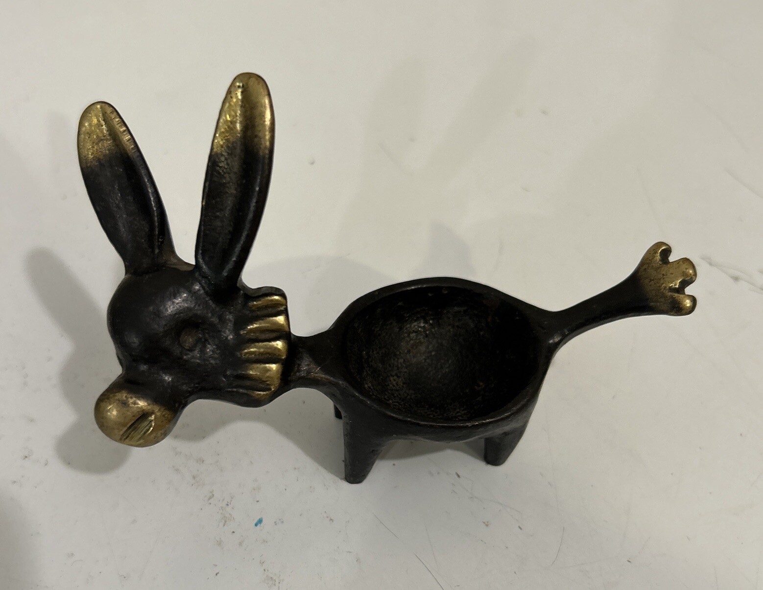Vtg Walter Bosse Herta Baller Black Gold Line Donkey Pipe holder Incense Burner