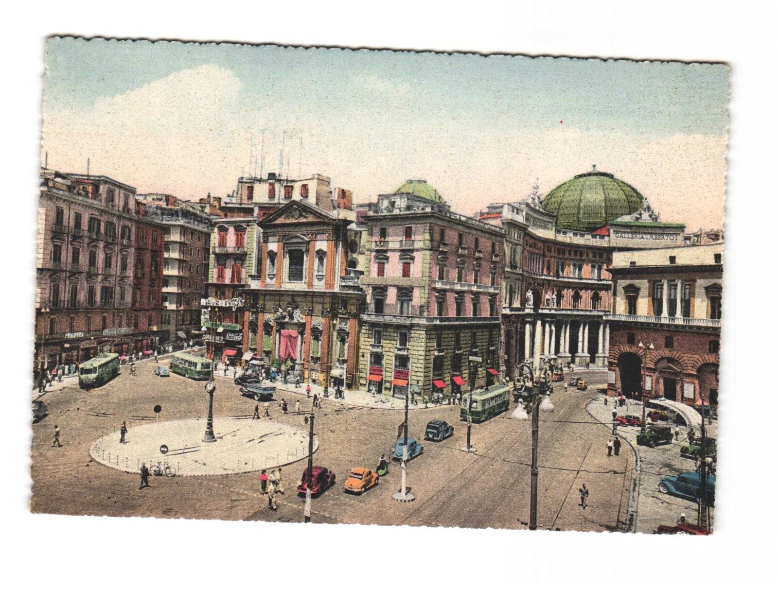 Napoli Trieste and Trento Square Italy Postcard Unposted 4x6