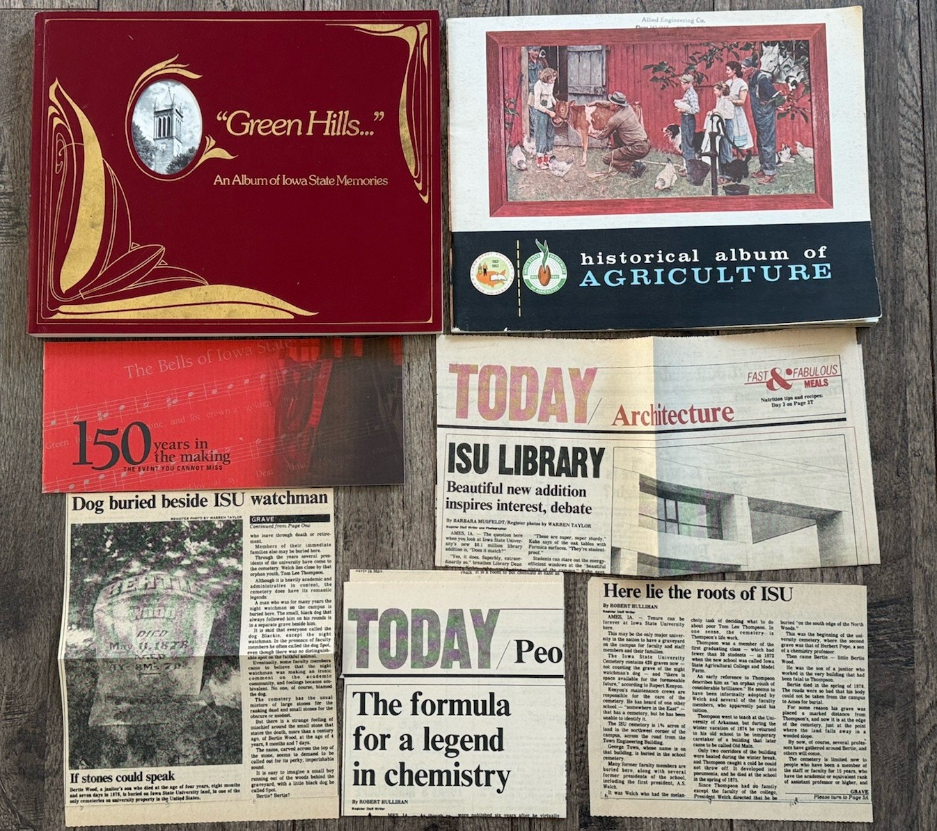 Vintage Iowa State University ISU Books Memorabilia Newspaper Lot Ephemera