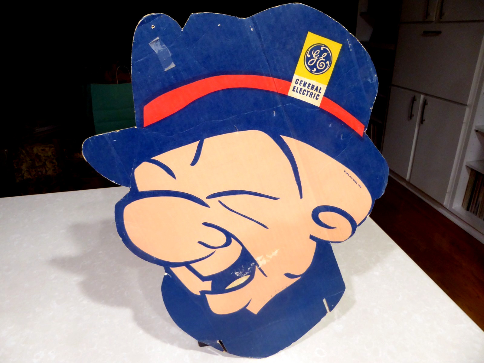 Vintage Mr. Magoo General Electric Store Cardboard Display Head Original