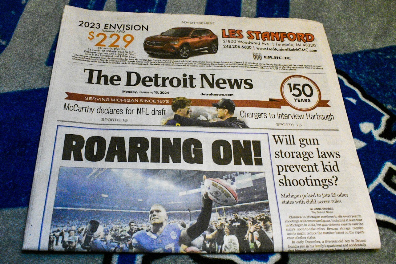 🦁 ROARING ON The Detroit News  1/15/24 Lions 1st Playoff Win in 32 years