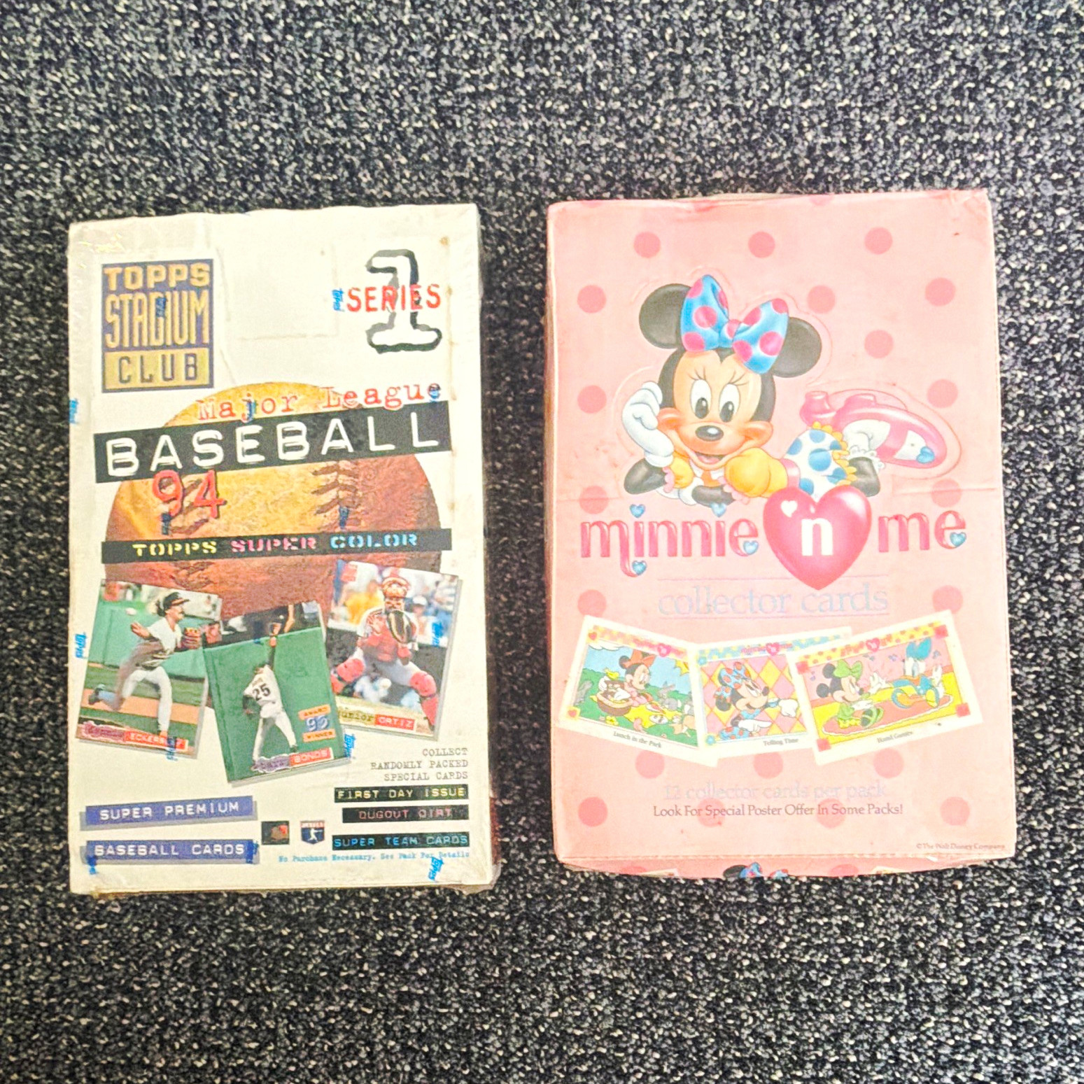 Topps 1994 Stadium Club MLB Series 1 & Minnie \'n Me Minnie Mouse 12-Card Boxes