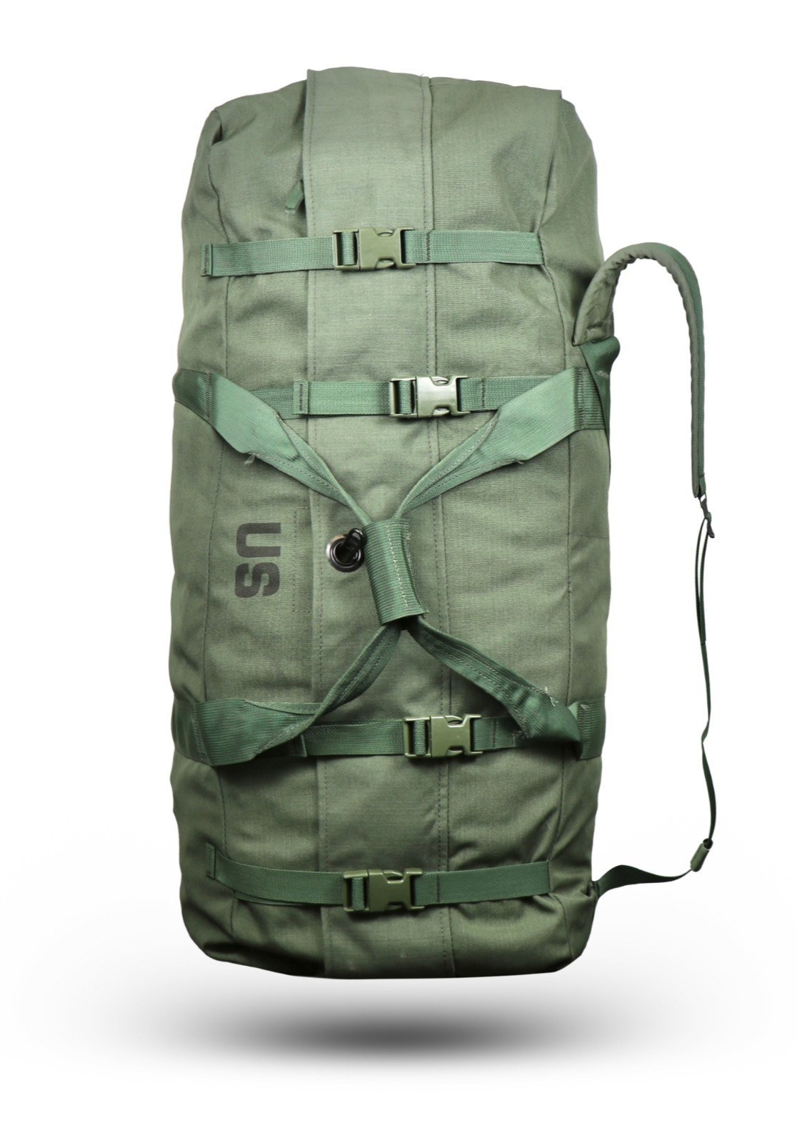 DAMAGED Improved Military Sea Bag US Army Duffle Deployment Pack Green Side Zip