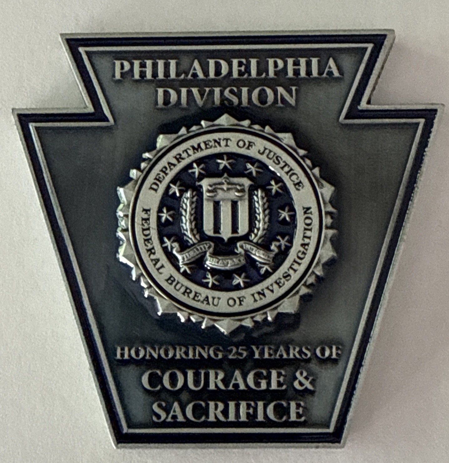 FBI Philadelphia Division  9/11 25th Anniversary Challenge Coin