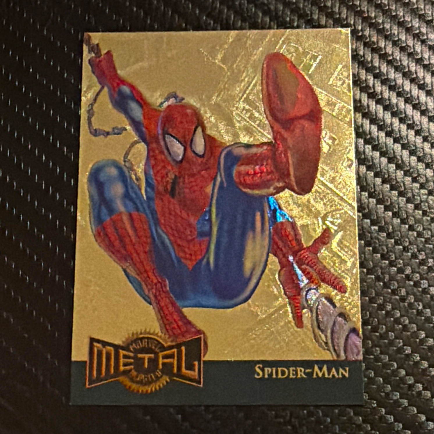 Marvel 1995 Marvel Metal Spider-Man Gold blaster#12 absolute gem 10 candidate