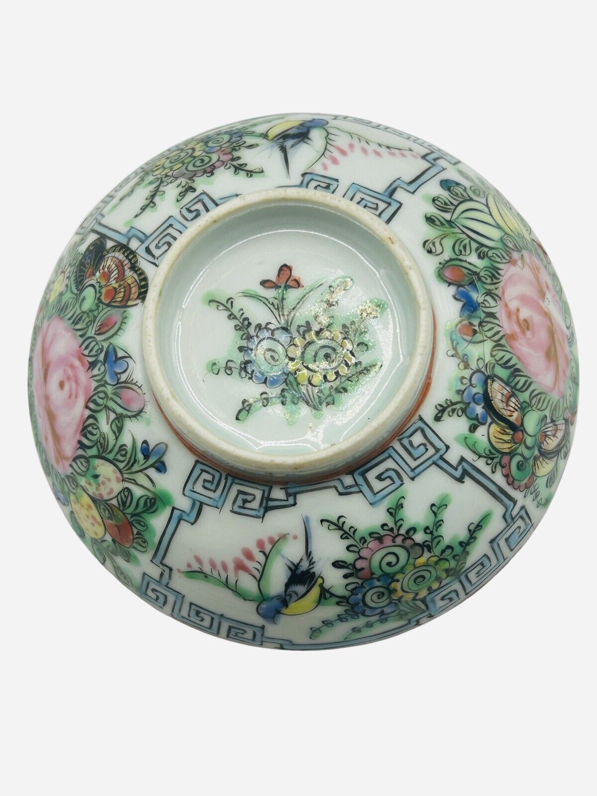 Vintage Chinese Famille Rose Medallion Round Sauce Dish 3 3/4” 9 Available 1930s