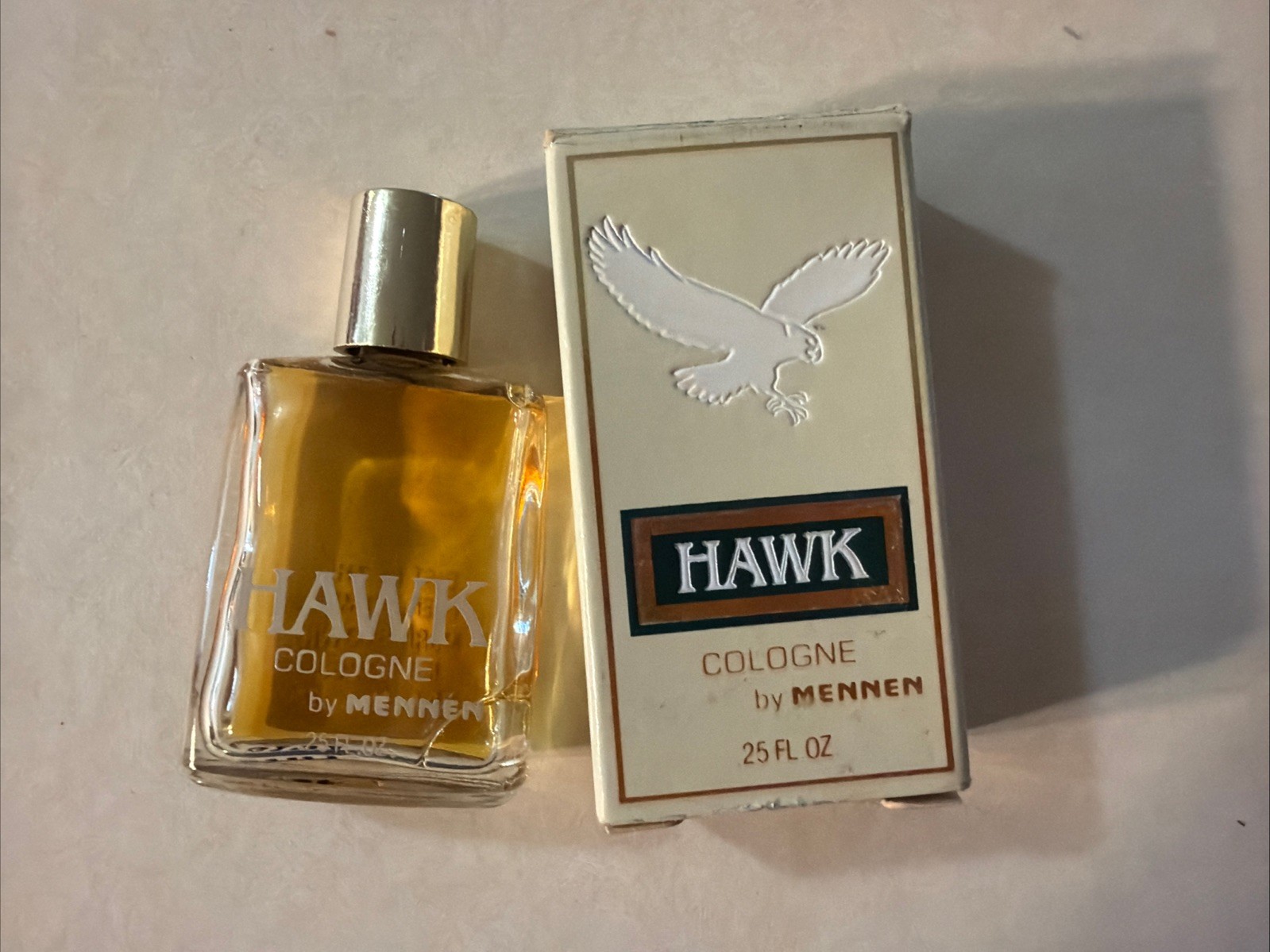 Vintage 1981 Mennen HAWK Cologne 0.25 oz Splash Miniature w/ Original Box Rare