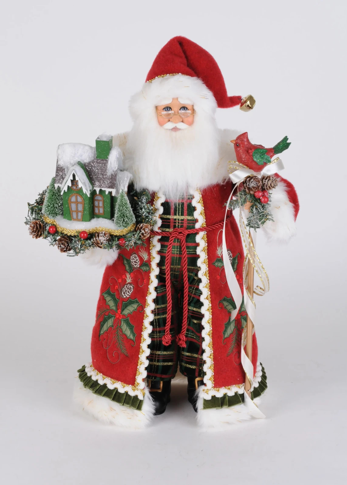 Karen Didion Originals The Lighted Evergreen Village Santa CC18-109