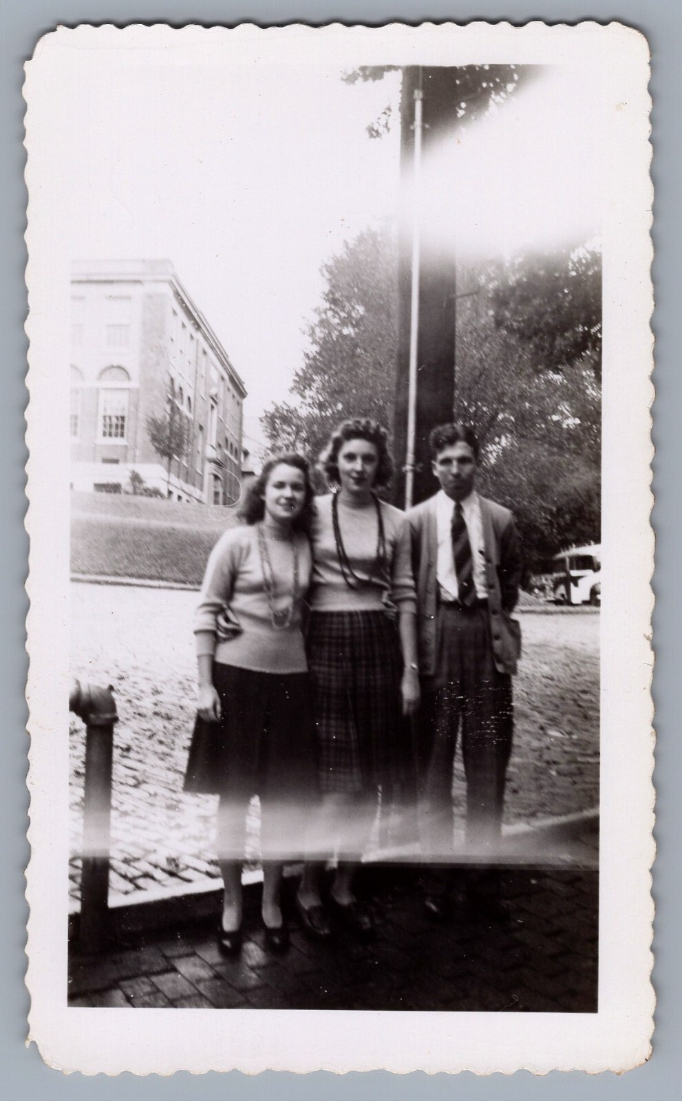 1941 Ohio University Athens, Ohio Photo of Students Ready For Football Game