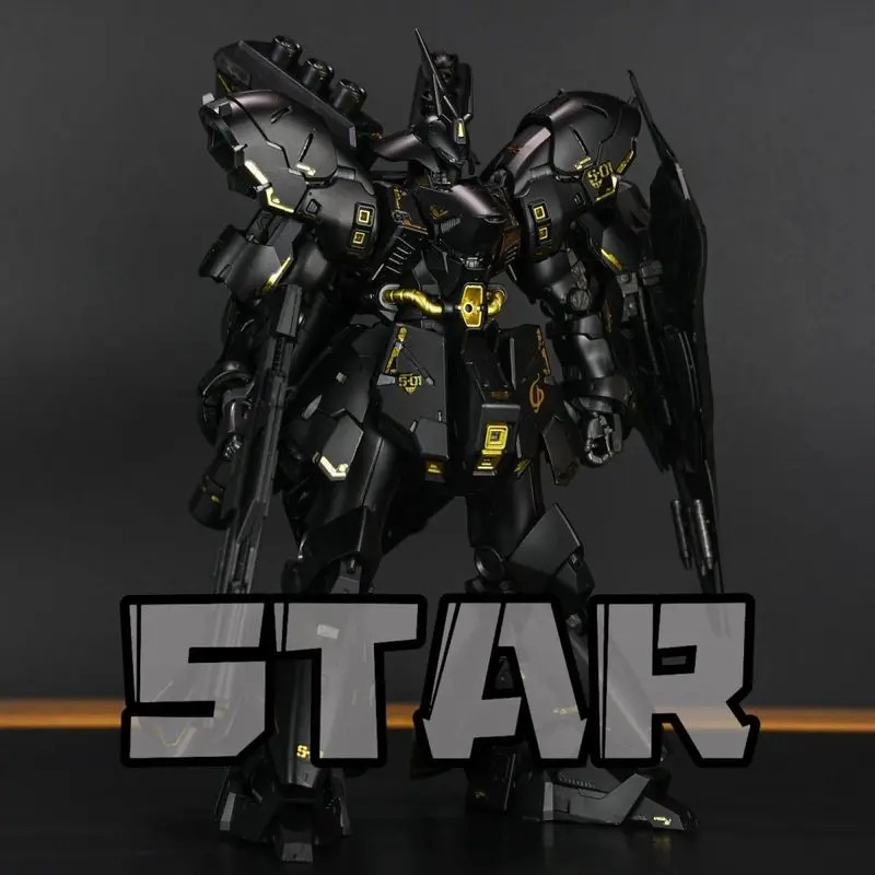 RG 1/144 Sazabi Black Gold Model Kit Mecha Assembly Toy w/ Decals Parts