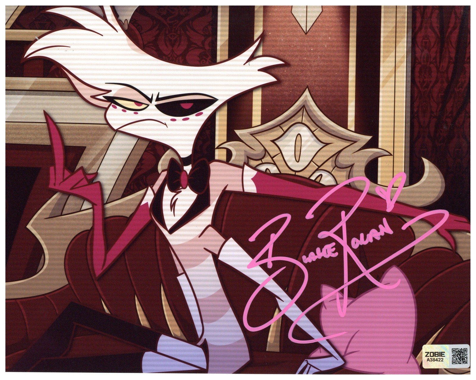 Blake Roman Signed 8x10 Photo Hazbin Hotel Angel Dust Autographed Zobie COA