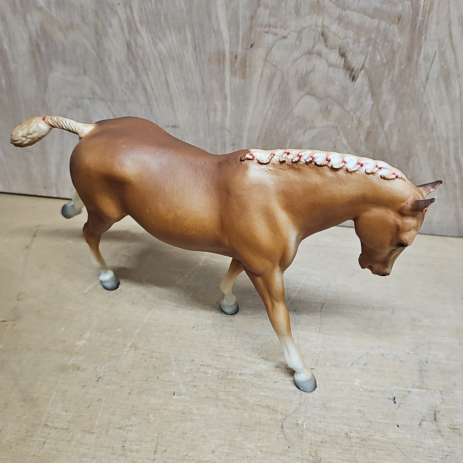 Breyer Vintage CANTERING WELSH PONY #105 Chestnut w/Braids 1970’s CHESS USA